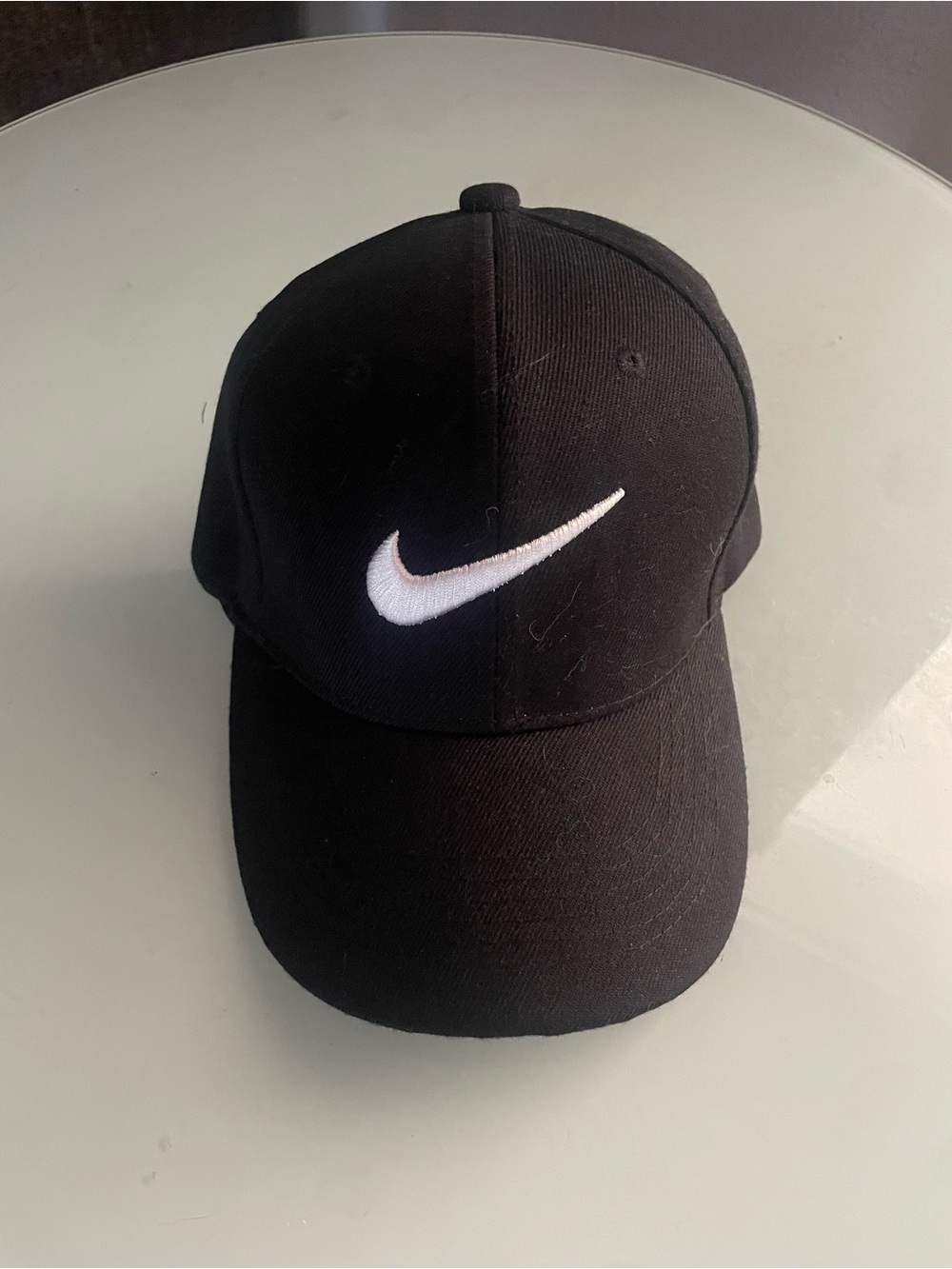 Nike Black Baseball Cap with White Swoosh